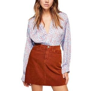 Free People High Tide Multi-Stripe Buttondown Top